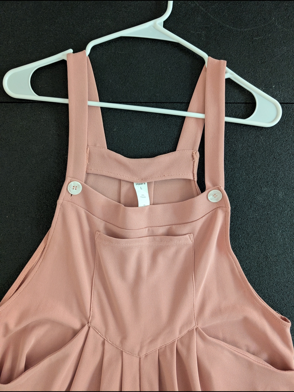 HALARA Dusty Rose Pink Sleeveless Romper Overalls Maternity Size M - Picture 2 of 8